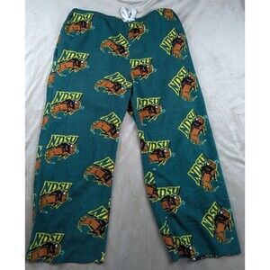 NDSU Bison Unisex Adult XL Grandma Pants Fleece Sleep Pants Lounge Pants